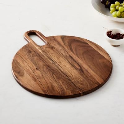 China Kitchen Sustainable Food Safe Large Shende Wooden Serving Board Cutting Acacia Wood Cutting Board for sale