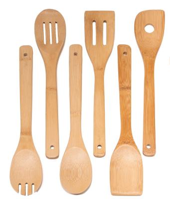 China Shende Sustainable Natural Bamboo Wooden Serving Set Kitchen Utensil Kits for sale