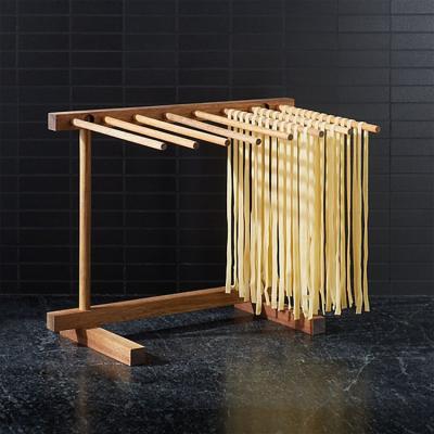 China Italy Tools Fresh Spaghetti Noodle Rack Food Safe Kitchen Hanging Wooden Pasta Drying Rack for sale