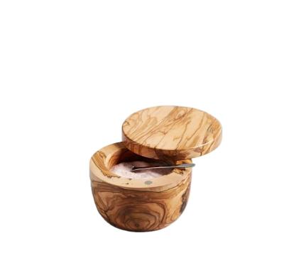 China Chinese Wood Snow Salt Pepper Olive Canister with Magnetic Swivel Lid for sale