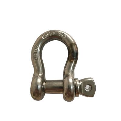 China High Quality Heavy Industry Stainless Steel Shackle D Type Shackle / Arc Type Shackle for sale