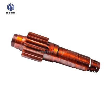 China Industry Transmission Parts / Gearbox Milling Customized 4140 Forging Steel Tractor Spline Shaft Spur Gear Shaft For Reducer Gearbox for sale