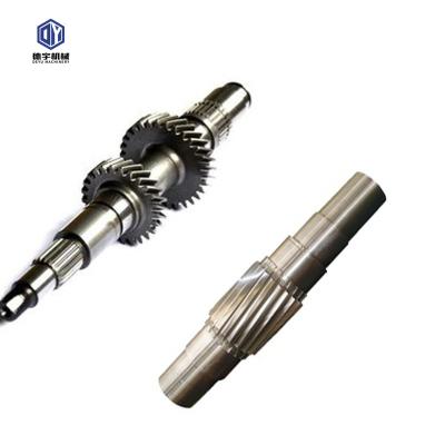 China Industry Transmission Parts / Gearbox Customized Forging Steel High Precision Spline Gear Shaft Drive Pinion Shaft Worm Shaft for sale