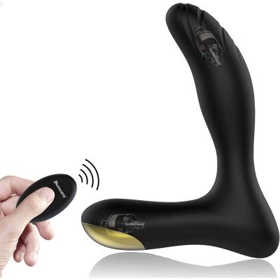 China DC3.7V 11000 rpm Â ± 10% Medical Grade Silicone Testicles Prostate Massager Male / Female Anal Plug Vibrate Massager With Remote Control for sale