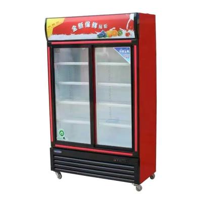 China Custom Stainless Steel Door Freezer Small Glass Cooler Display Fridge Commercial Refrigerator Display for sale