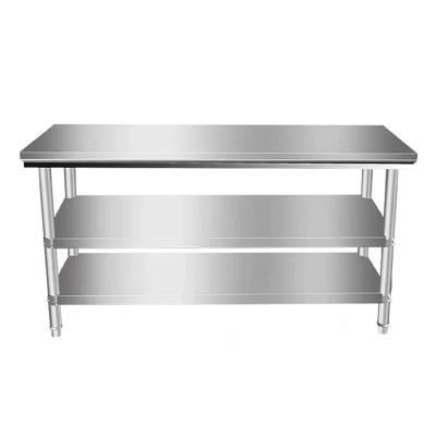 China 304/201 Special Hot Selling Aluminum Stainless Steel Double-layer Stainless Steel Portable Workbench for sale