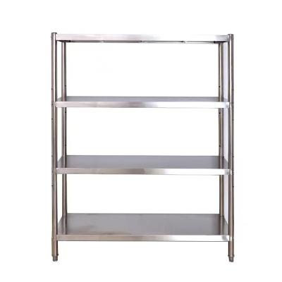 China Corrosion Protection Professional Assembled Four Floor Rack Kitchen Stainless Steel Flat Shelf for sale