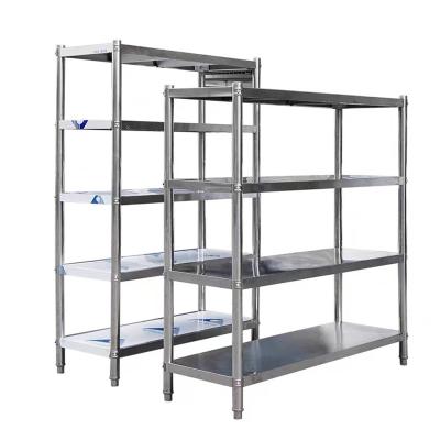 China Corrosion Protection Selling Kitchen Storage Rack Supermarket Stainless Steel Multi Layer Shelves for sale