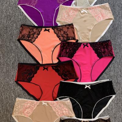 China Antibacterial Hot Sexy Cheap Price Lace Panties Womens Clothing Wholesale Multi Color for sale