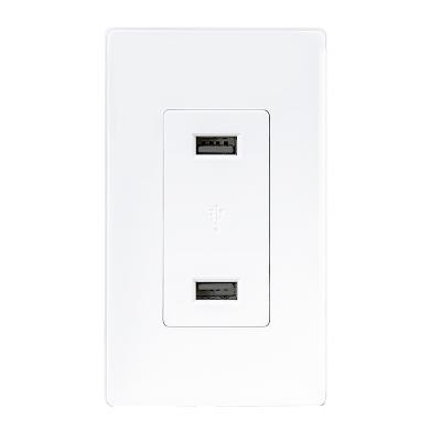 China LD-U001 4.2A Smart Hochgeschwindigkeits-USB-Ladestation, 2 USB-Anschlüsse mit 2 Wandplatten zu verkaufen