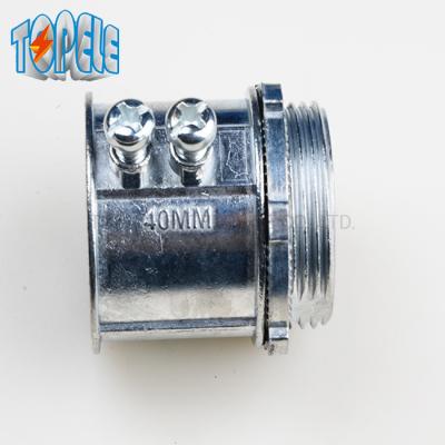 China IEC 61386 25mm Connector EMT Aleacion Zinc EMT Connector Set Screw Type for sale