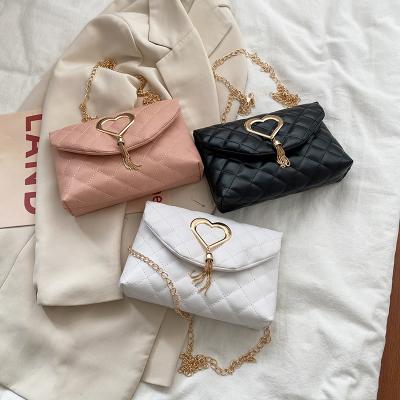 China 2021summer fashionable PU wholesale Korean version style bag luxury tassel embroidered chain handbags for sale