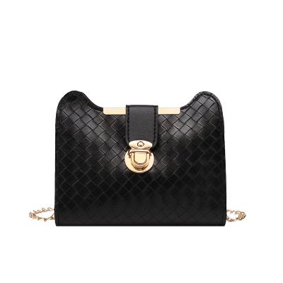 China Hot sale 2021pu designer handbags fashionable famous brands vintage style weave plaid purses and handbags for sale