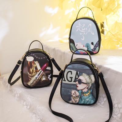 China casual& Fashion wholesale hot selling mini backpack school bag school bag cute printing cross cross fashion women mini - body handbags for sale