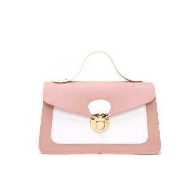 China Wholesale 2021summer wave PU color fashion contrast border luxury bags pink cross - body shoulder handbag for sale