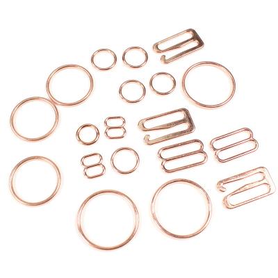 China Goods Trim Supplier Alloy Bra Adjuster Swimsuit Metal Ring and Wholesale Slider and Hook for sale