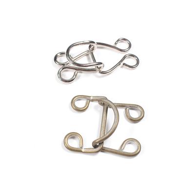 China Custom Nickel Free Bra Accessories Underwear Bra Hook and Eye for Bra Supplement for sale