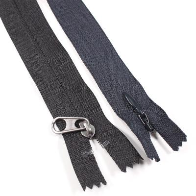 China Waterproof Custom Size #3 #4 #5 Nylon End Invisible Zipper For Garment Pants for sale