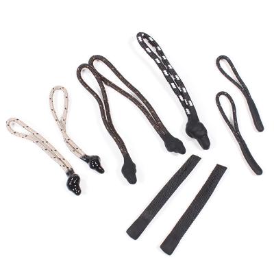 China Eco-friendly Custom Logo Color Silicone Rubber Zipper Pull Charms Tags Rope Slider for sale