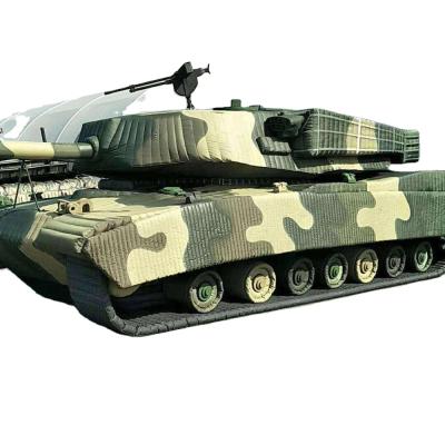 China PVC Laminated Commercial Inflatable Military Inflatable Decoy Tank Foil China Army Military Tank for sale