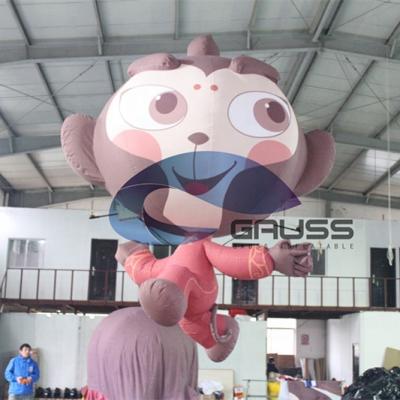 China Advertising Hot Selling Giant Inflatable Helium Monkey Remote Control Balloon/Inflatable Monkey Advertising Cartoon for sale