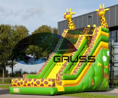 China 2017 most popular playground outdoor giant giraffe inflatable super slide for sale for sale