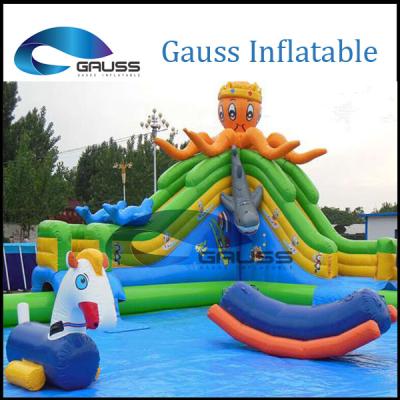 China 0.9mm PVC Tarpaulin PVC Inflatable Commercial Fun Lake Theme Water Park Games For Sale for sale