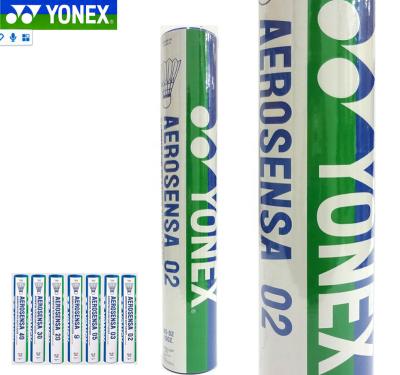 China Professional Tournament Class YONEX AS02 Duck Feather Badminton Shuttlecock with Particle Board + Cork Head for sale