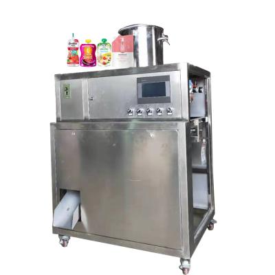 China Automatic 450ml Food Spout Pouch PLC Control Large Capacity Juice Beverage Stand Up Pouch Filling Capping Machine for sale