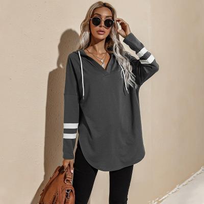 China Fashionable Corded Sweatshirt Anti-Shrink Workout Hoodie Custom Women Streetwear Manufacturer for sale