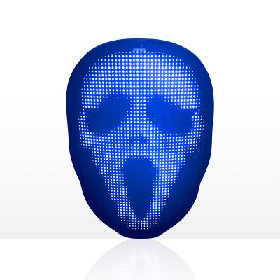 China 12 Hours Hot Sale Full Color Led Face Mask Halloween Led Light Mask Led Mask Smart for sale