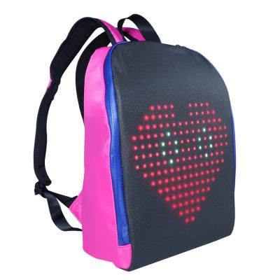 China Waterproof USB Pixel Dynamic Led Backpack Led Display Bag Led Bag for sale