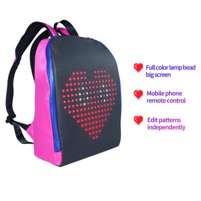 China Hot sale fashion business WIFI control led screen backpack waterproof led pixel backpack led backpack for sale