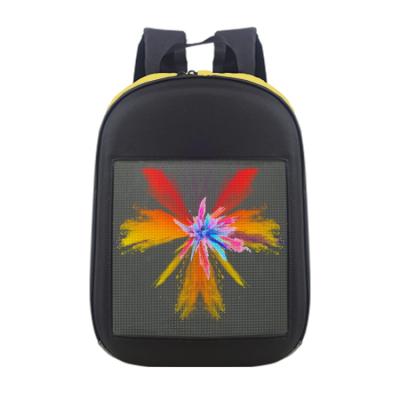 China With Waterproof USB Smart Led Backpack APP Control Advertising Backpack Led Display for sale