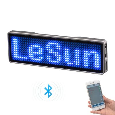 China Shops Mobile APP Control LED Signs Programmable LED Name Badge LED Name Tag for sale