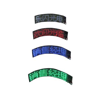 China Text Flexible Programmable Scrolling LED Message Badge LED Module for sale