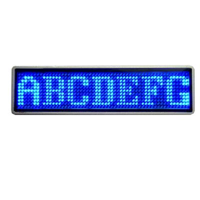 China S1155 Indoor And Outdoor Different Color Programmable Scrolling Led Name Badge With Pin for sale