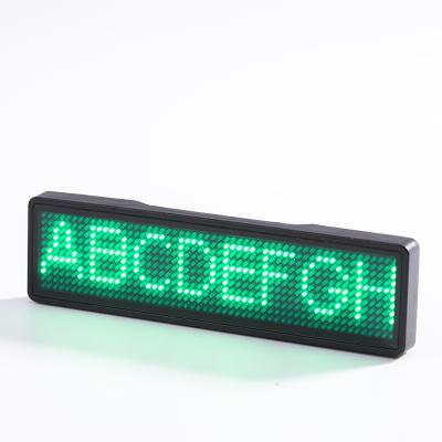 China S1155 Indoor Scrolling LED Signs Programmable LED Name Badge Tag for sale