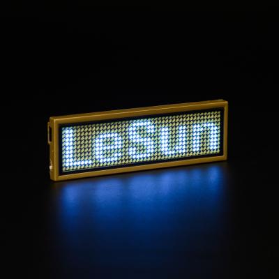 China USB Rechargeable Indoor Programmable 11*44 Pixels LED Name Badge LED Name Tag Scrolling LED Signs for sale