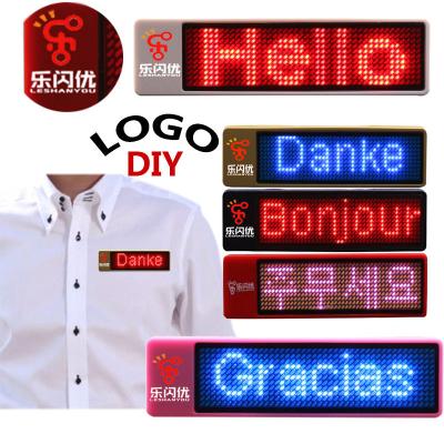 China Indoor Wholesale Custom Flashing LED Sign Display Led Pin Badges for sale