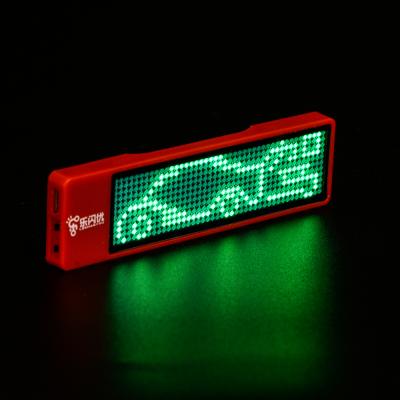 China Indoor Customized Programmable Logo-printing LED Name Badge for sale