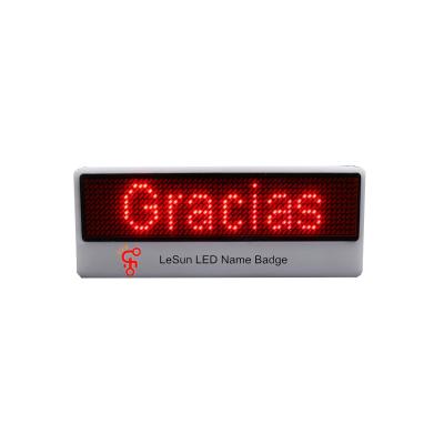 China LW1155 Indoor Custom Programmable LED Name Badge LED Name Tag for sale