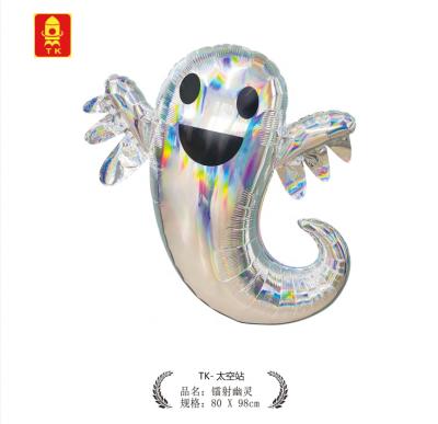 China Foil OEM Halloween Party Foil Balloons Cute Human Skeleton Shape Ghost Shape Halloween Helium Balloons For Decoration for sale