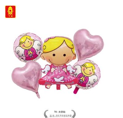 China Gift Toy Wholesale Baby Shower Decorations Foil Balloons Baptism Baby Shower Gender Reveal Balloons for sale