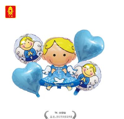 China Gift Toy Wholesale Baby Shower Decorations Foil Balloons Baptism Baby Shower Gender Reveal Balloons for sale