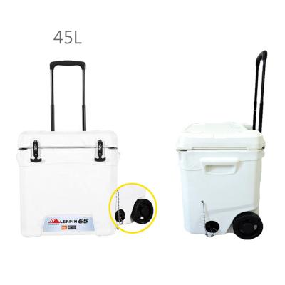 China Size Waterproof Quality Cooler Box Plastic Rotomolded Ice Chest Cooler Box For Picnic, Fishing Or Camping for sale