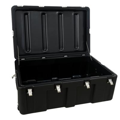 China LLDPE ZX-835332 83x53x32 Heavy Duty Plastic Roto-molded Military Storage Tool Suitcase Cargo Box Hard Case for sale