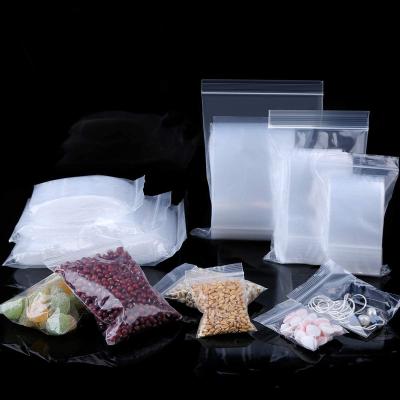 China Small Recyclable Clear Resealable Poly Plastic Zip Lock Storage Bags For Jewelry Or Candy for sale