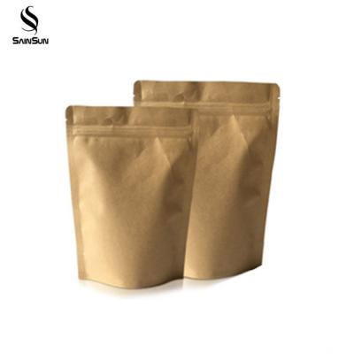 China Recyclable Aluminum Foil Kraft Paper Bags For Fried Hot Food Seed Tea Charcoal Cakes Heat Seal for sale