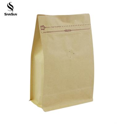 China Recyclable Craft Food Snacks Fit Tin Tie Paper Coffee Stand Bottom Up Pouch Bag Small With Zipper Lock for sale